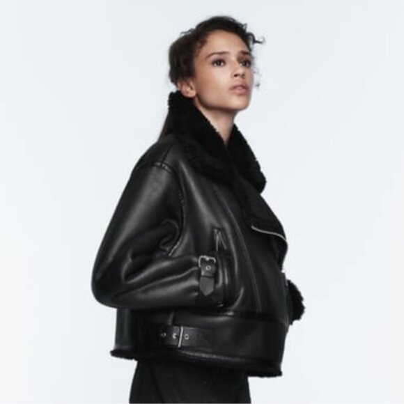 ZARA DOUBLE-SIDED BELTED JACKET - Picture 8 of 16